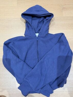 Aritzia Lilac Zip-Up Sweatfleece Hoodie
